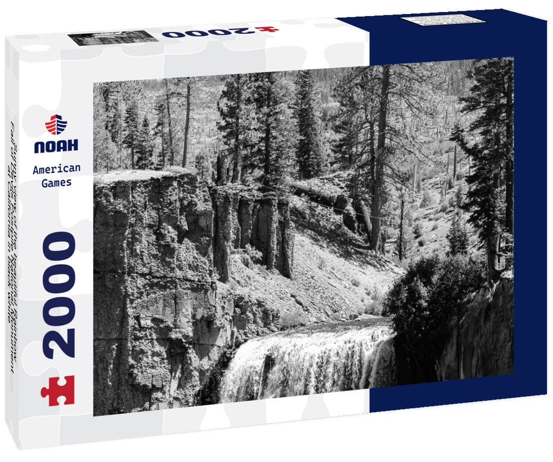 Sunny view of the beautiful Rainbow Fall of Devils Postpile National Monument at California 2000pc PuzzleBlack and White