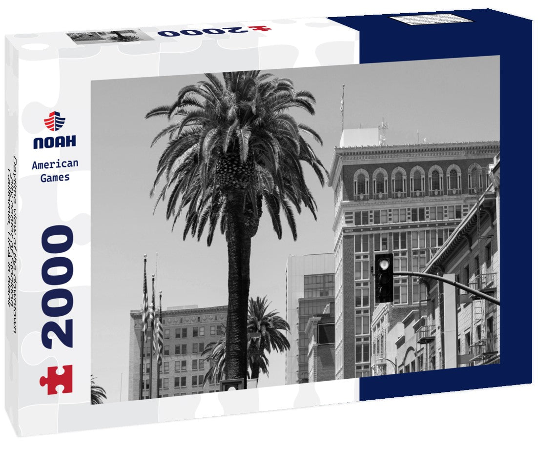 Daytime view of the downtown city center of Stockton, California, USA 2000pc PuzzleBlack and White