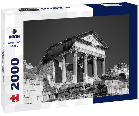 Noah Jigsaw Puzzle The famous archaeological site of Dougga in Tunisia in black white 2000 pieces