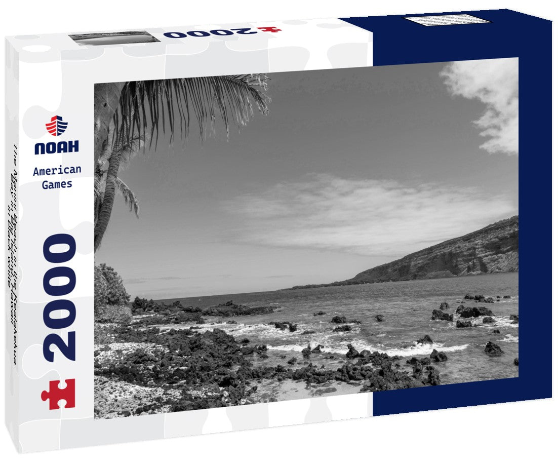 Noah Jigsaw Puzzle The Manini Beach in the Kealakekua Bay in Big Island, Hawaii in black white 2000 pieces