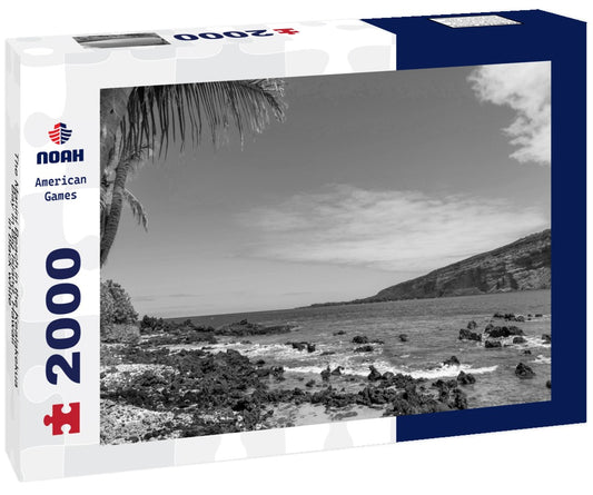 Noah Jigsaw Puzzle The Manini Beach in the Kealakekua Bay in Big Island, Hawaii in black white 2000 pieces