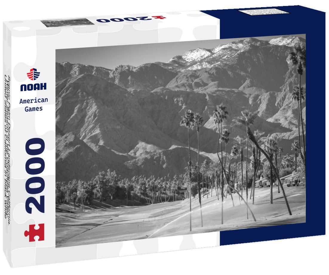 Scenic Palm Desert Landscape California. Winter Season in the Coachella Valley. United States of California 2000pc PuzzleBlack and White