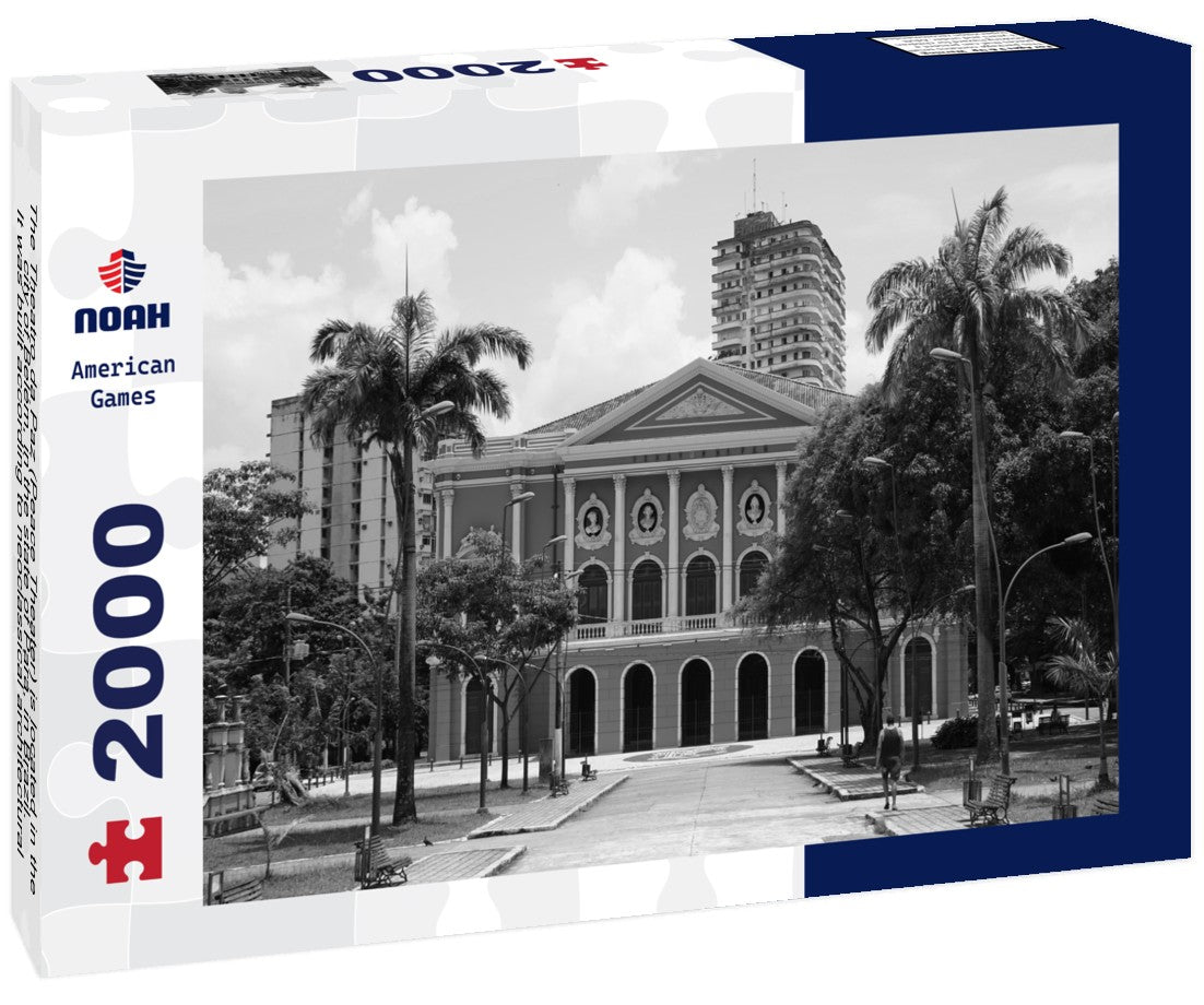 Noah Jigsaw Puzzle The Theatro da Paz (Peace Theater) is located in the city of Belém, in the state of Pará, in Brazil. It was built according to neoclassical architectural lines, in the golden age of rubber in the Amazon in black white 2000 pieces