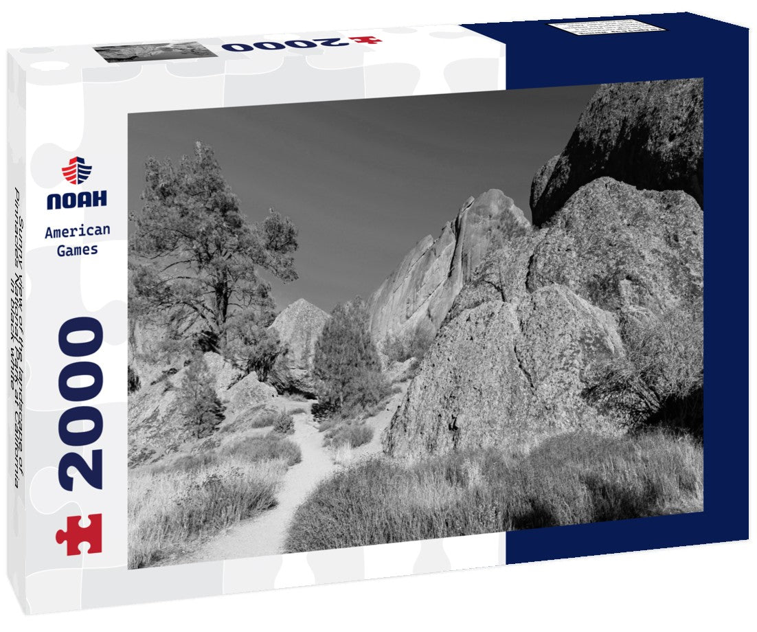 Sunny view of the landscape of Pinnacles National Park at California 2000pc PuzzleBlack and White
