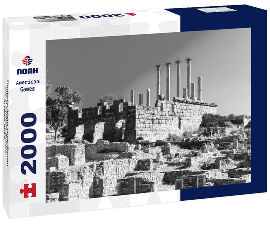 Noah Jigsaw Puzzle Thuburbo Majus large Roman site in northern Tunisia in black white 2000 pieces