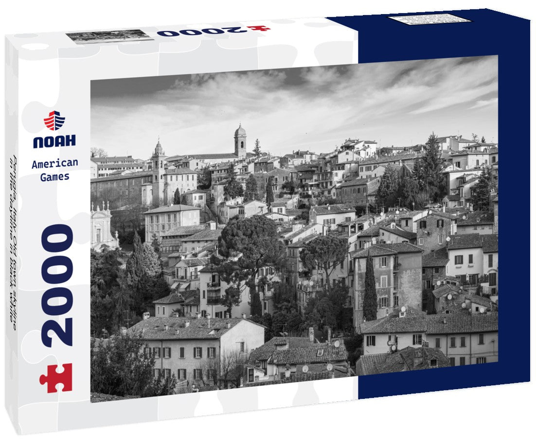 Perugia, Italy Old town skyline in the daytime 2000pc PuzzleBlack and White