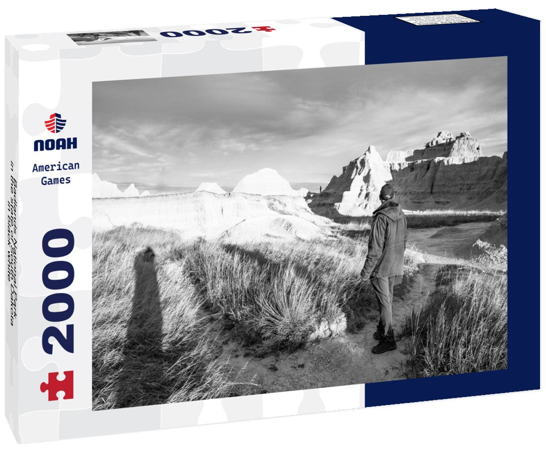 Noah Jigsaw Puzzle Badlands National Park in the state of South Dakota in black white 2000 pieces