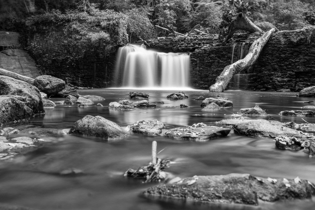 Dam in the Freemen Factory Park in Lawrenceville, Georgia 2000pc PuzzleBlack and White