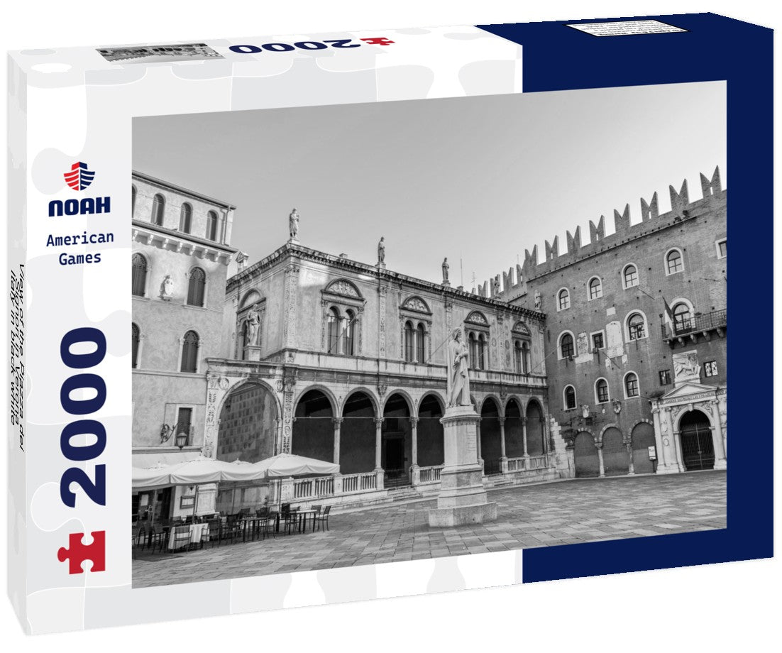 Noah Jigsaw Puzzle View of the Piazza dei Signori in Verona, Italy in black white 2000 pieces