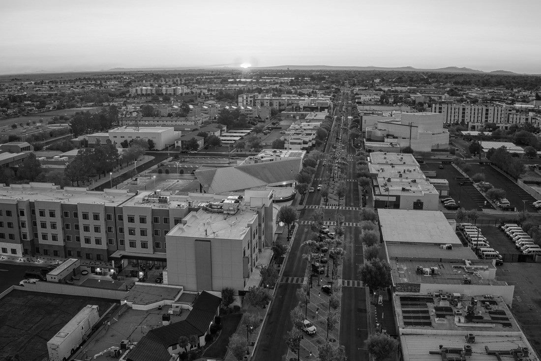 Lancaster, California at Sunrise 2000pc PuzzleBlack and White