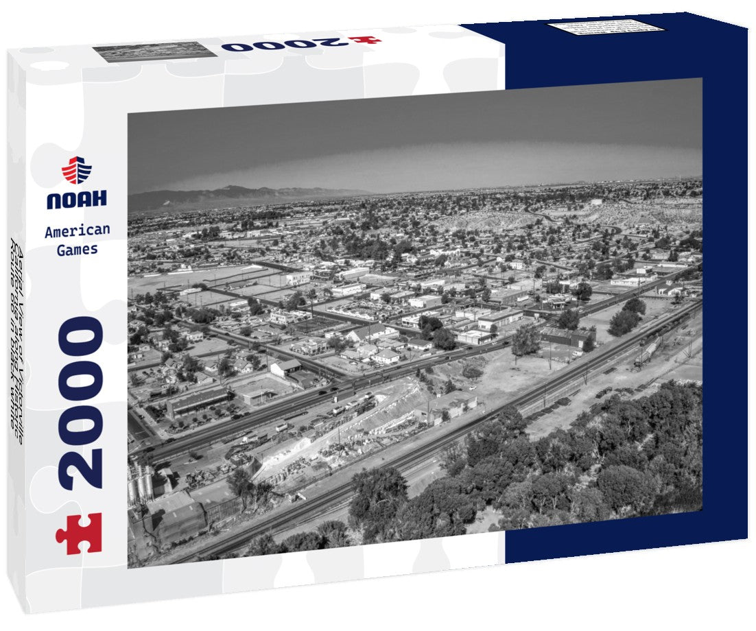 Aerial View of Victorville, California along Historic Route 66 2000pc PuzzleBlack and White