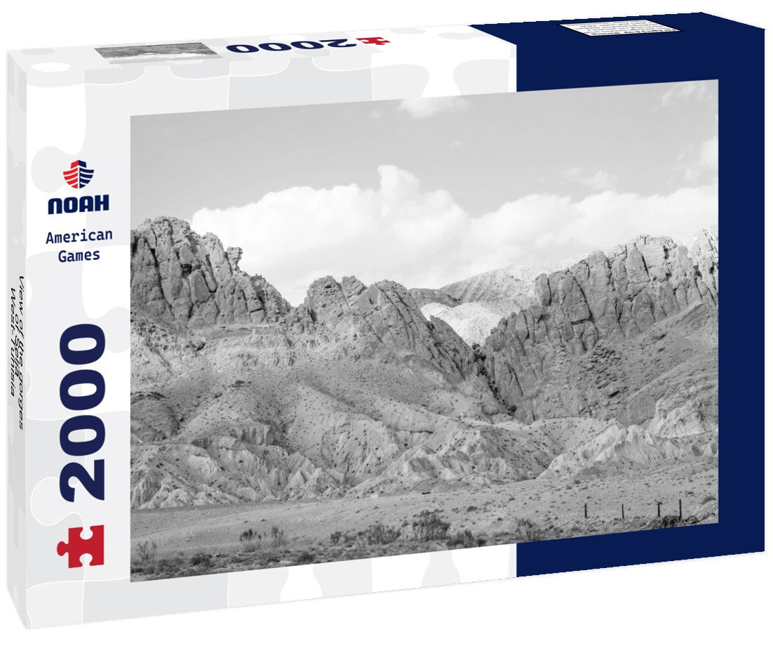Noah Jigsaw Puzzle View of the gorges of Selja - West-Tunisia - Gafsa Governorate - Tunisia in black white 2000 pieces
