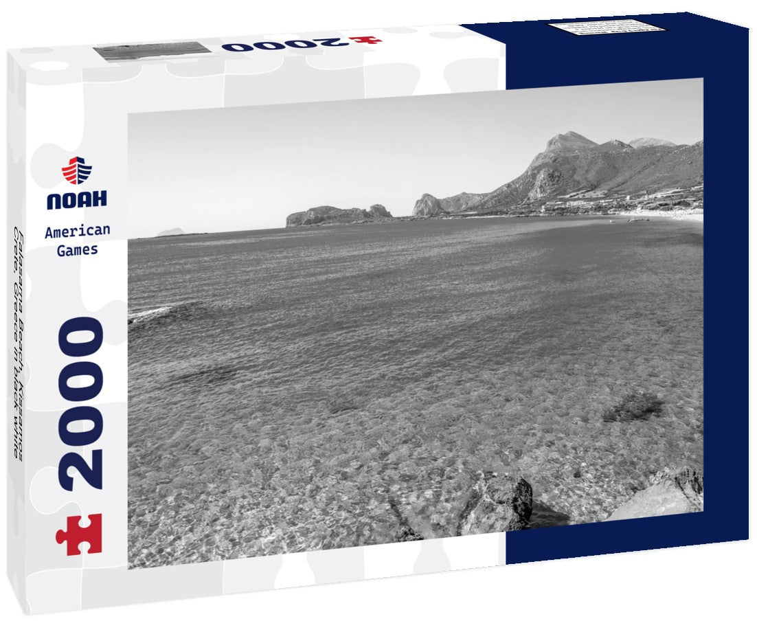 Falasarna Beach, Kissamos, Crete, Greece 2000pc PuzzleBlack and White