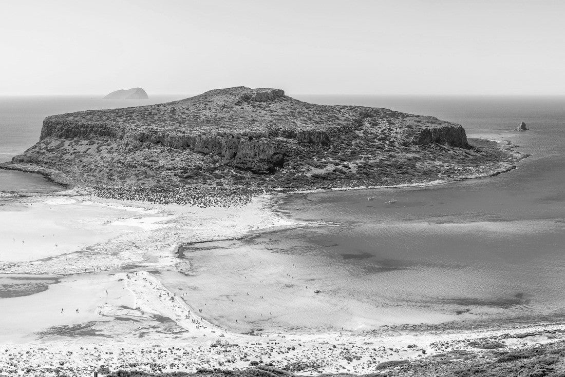 Balos Beach in Kissamos, Crete, Greece 2000pc PuzzleBlack and White
