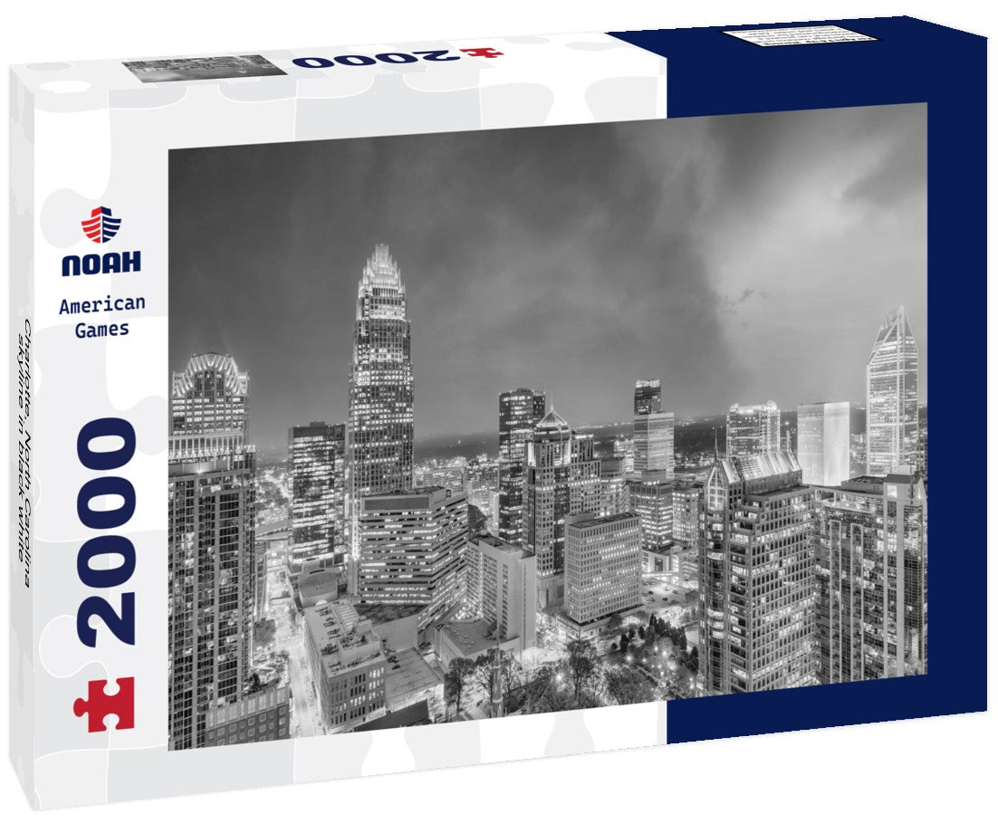 Charlotte, North Carolina skyline 2000pc PuzzleBlack and White