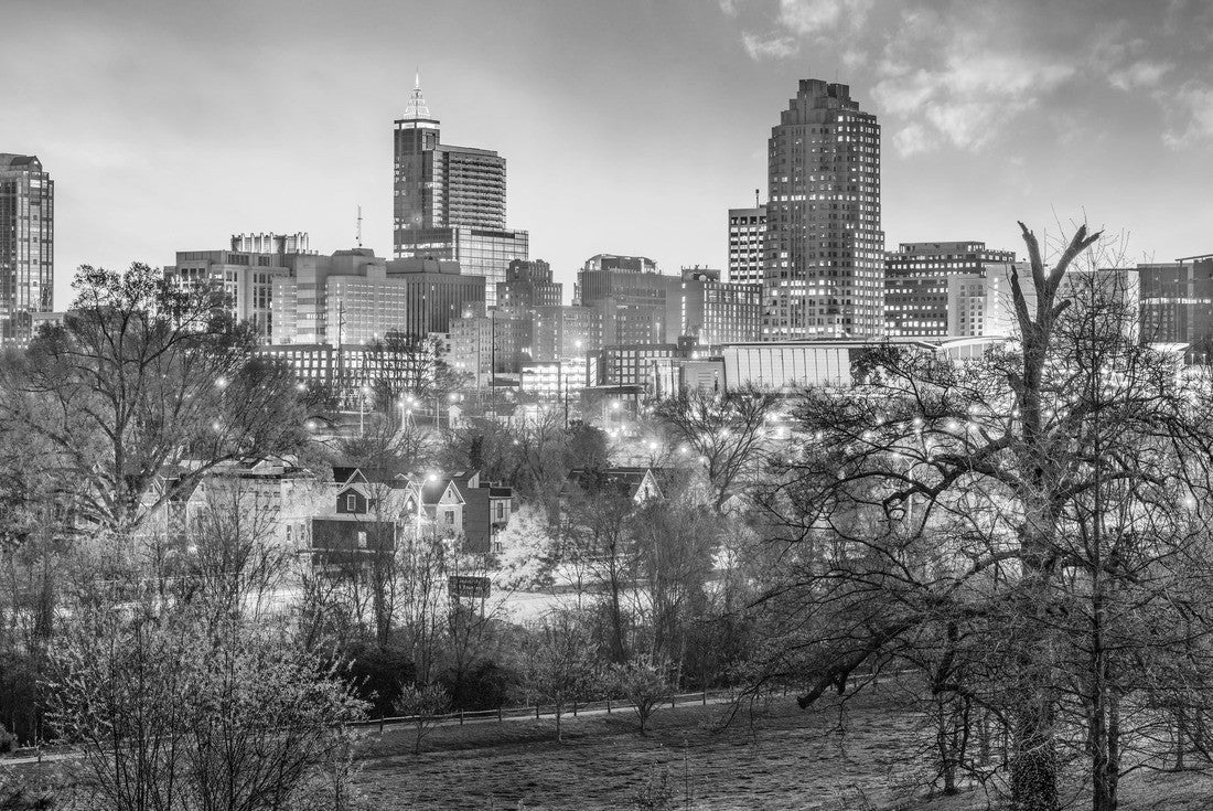 Raleigh, North Carolina, USA skyline 2000pc PuzzleBlack and White