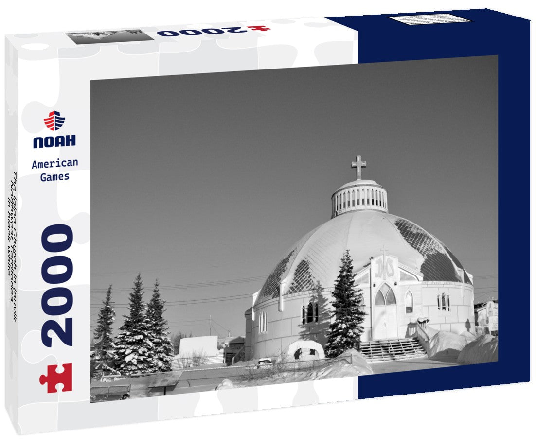 Noah Jigsaw Puzzle The Igloo Church in Inuvik, Northwest Territories in black white 2000 pieces