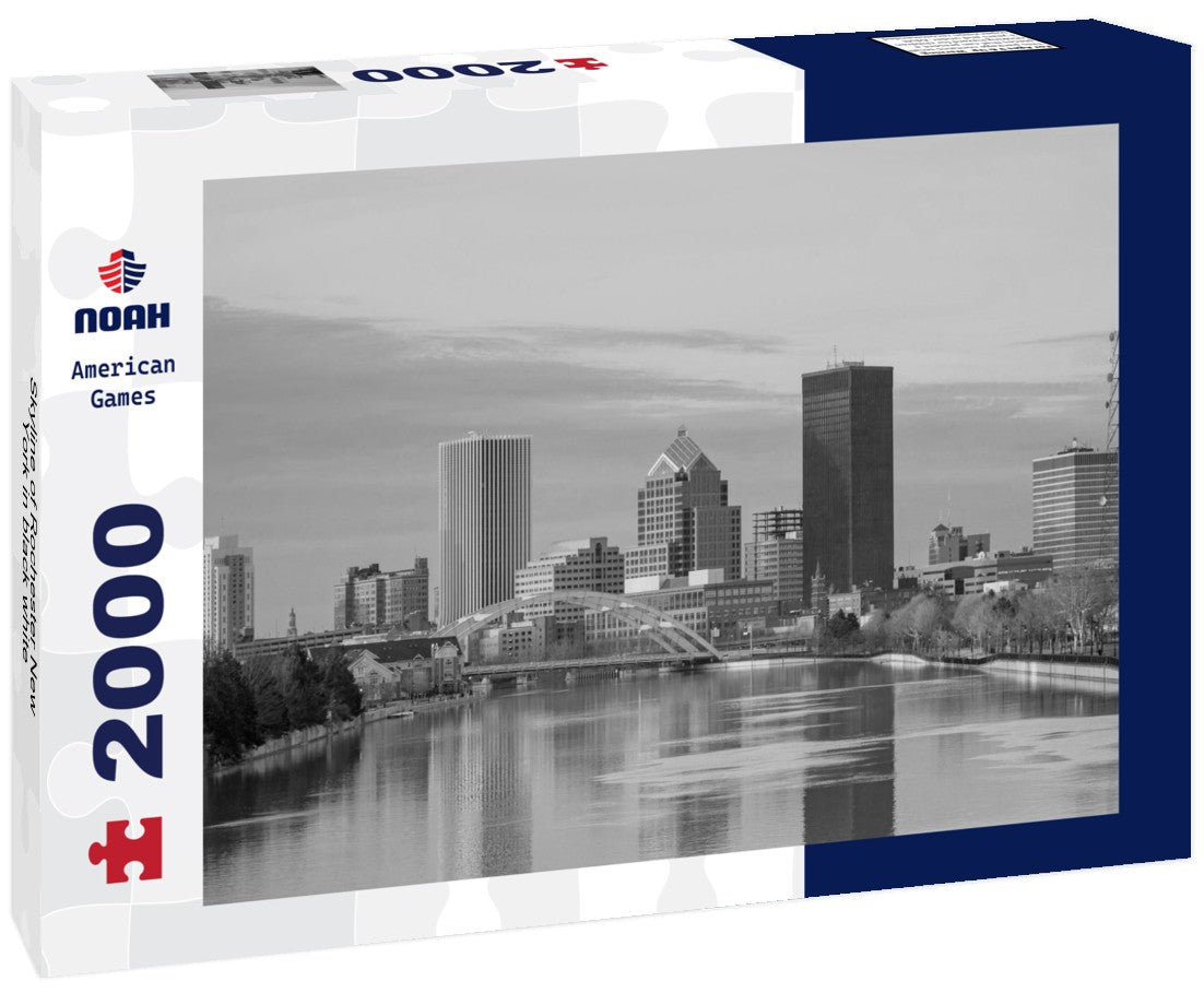 Skyline of Rochester New York 2000pc PuzzleBlack and White