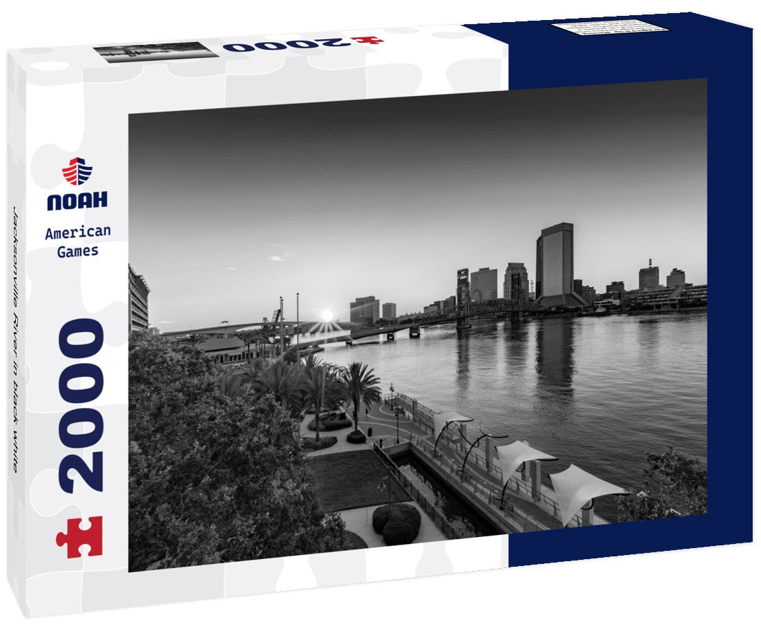 Jacksonville River 2000pc PuzzleBlack and White