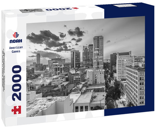 Noah Jigsaw Puzzle Birmingham, Alabama, USA downtown cityscape at dusk in black white 2000 pieces