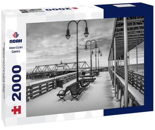 Noah Jigsaw Puzzle Bridgeport CT East End Pleasure Beach Ferry in black white 2000 pieces