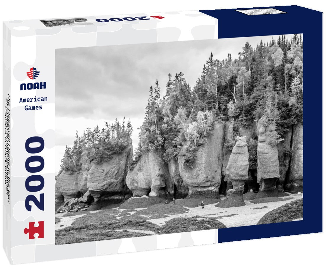 The Hopewell Rocks in the Bay of Fundy in New Brunswick, Canada 2000pc PuzzleBlack and White