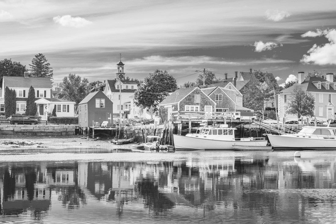 Portsmouth, New Hampshire, USA town skyline on the Piscataqua River 2000pc PuzzleBlack and White