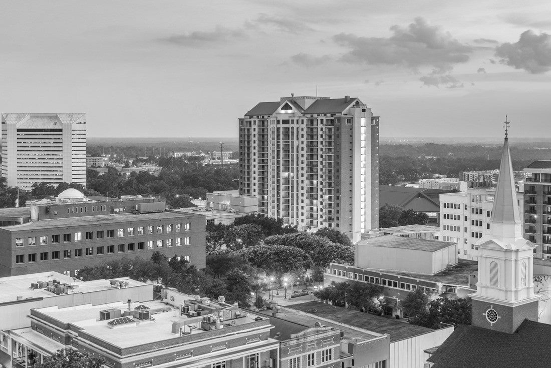 Tallahassee, Florida, USA downtown skyline 2000pc PuzzleBlack and White