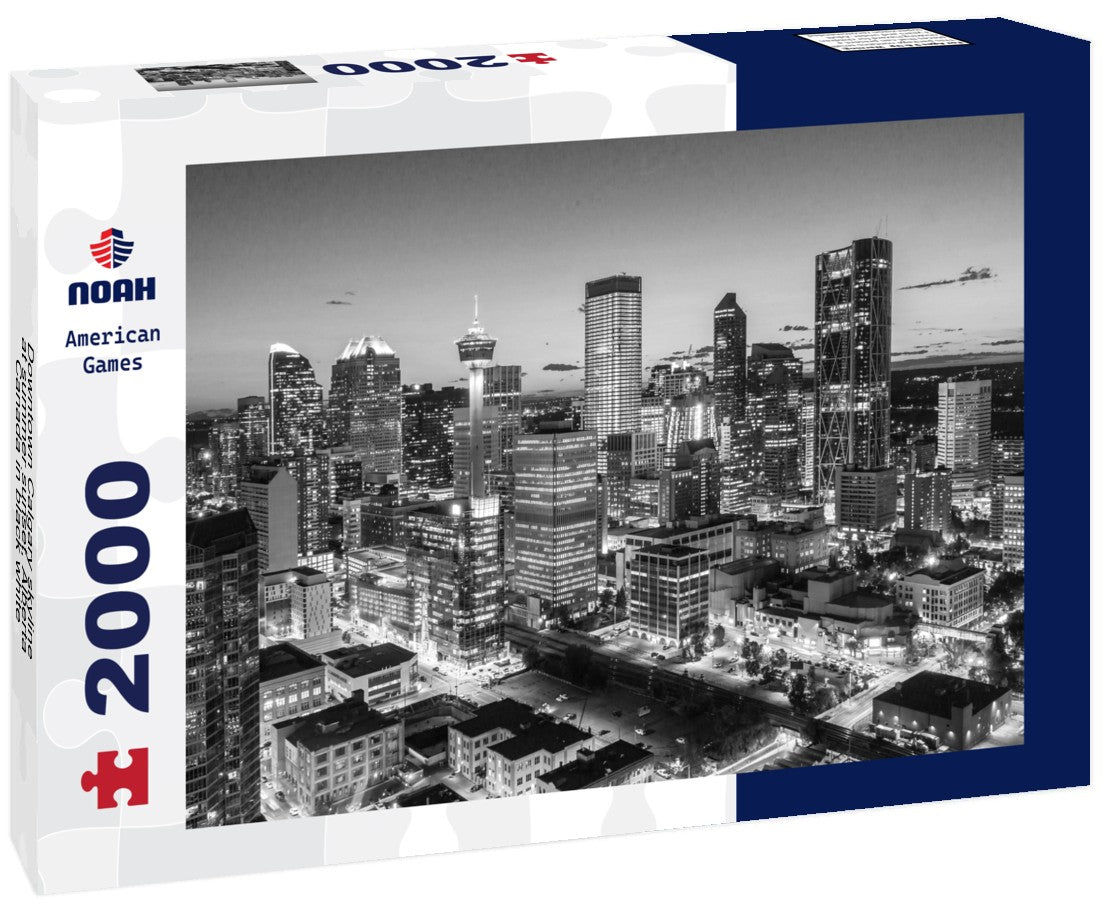 Downtown Calgary skyline at summer sunset, Alberta, Canada 2000pc PuzzleBlack and White