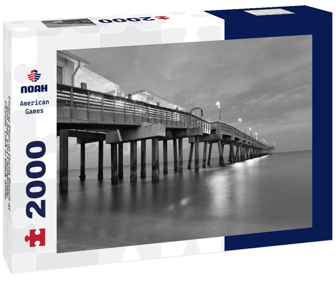 Fishing Peer at Dania Beach at Sun Set, Fort Lauderdale, Florida, USA 2000pc PuzzleBlack and White