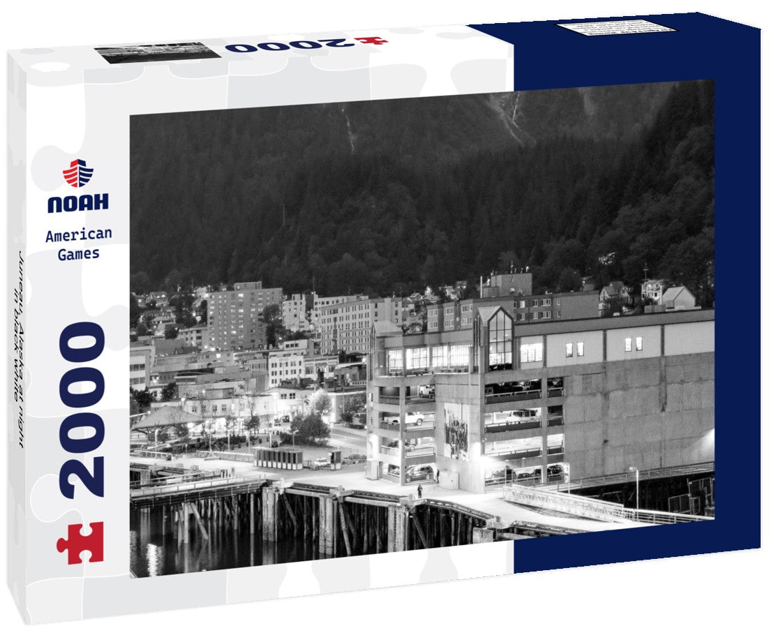 Juneau, Alaska at night 2000pc PuzzleBlack and White