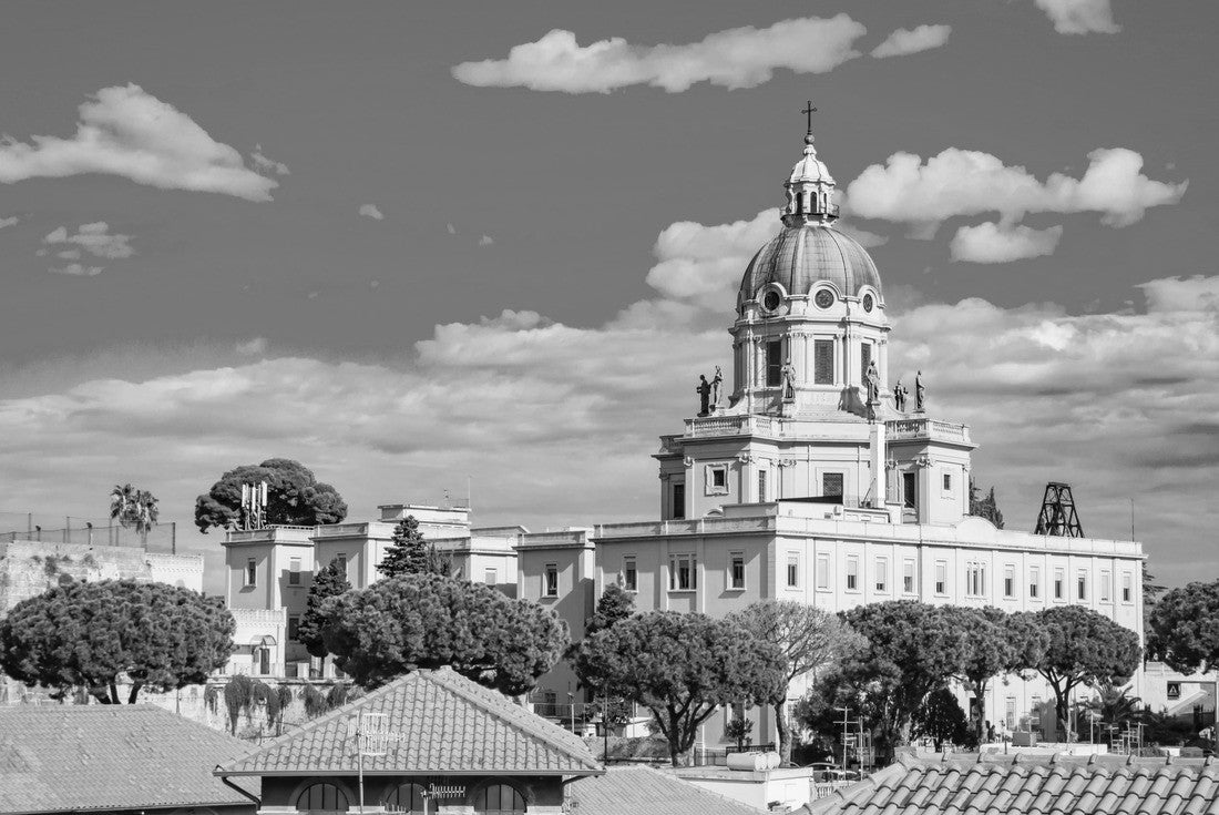 Historic church in the city center of Messina, Sicily, Italy 2000pc PuzzleBlack and White