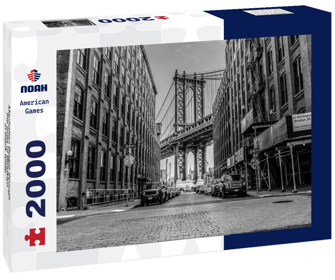 Manhattan Bridge through the eyes of Brooklyn 2000pc PuzzleBlack and White