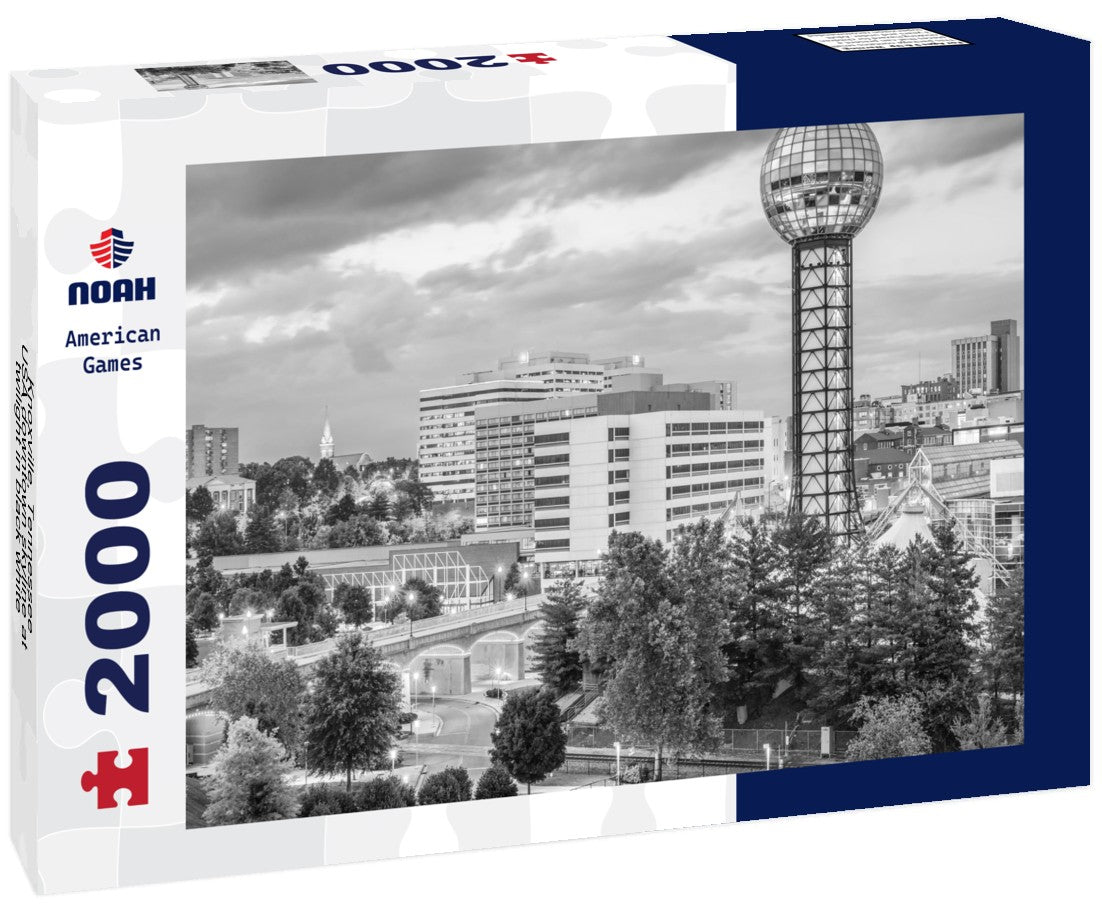 Knoxville, Tennessee, USA downtown skyline at twilight 2000pc PuzzleBlack and White