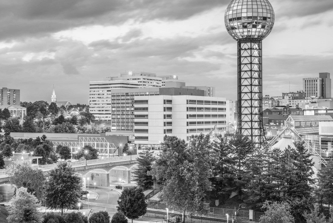 Knoxville, Tennessee, USA downtown skyline at twilight 2000pc PuzzleBlack and White