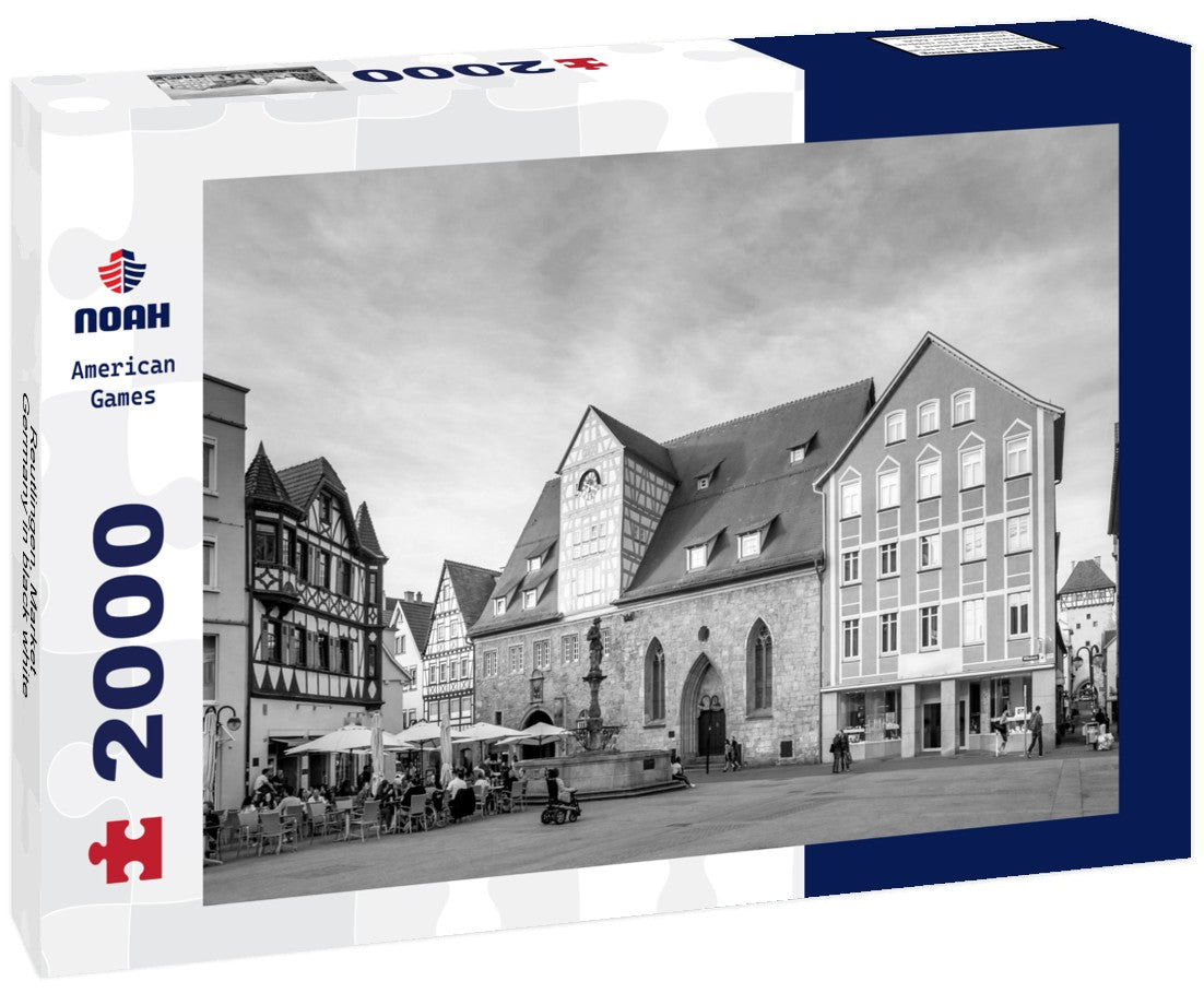 Reutlingen, Market, Germany 2000pc PuzzleBlack and White