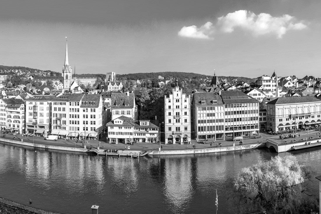 Limmat, Zurich, Switzerland 2000pc PuzzleBlack and White