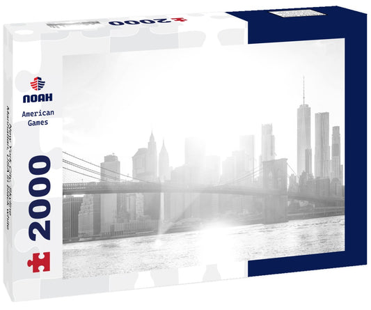 Noah Jigsaw Puzzle New York City, Skyline, Manhattan, USA in black white 2000 pieces