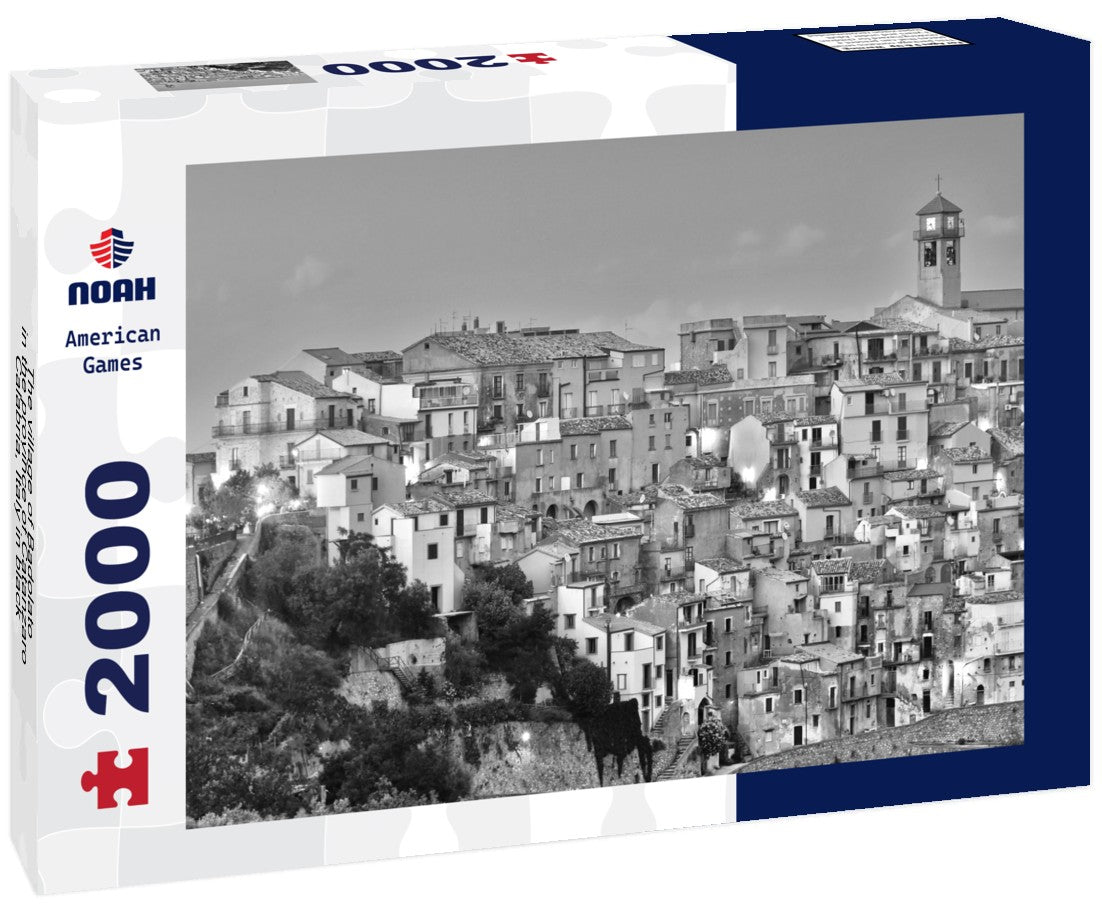 The village of Badolato in the province of Catanzaro, Calabria, Italy 2000pc PuzzleBlack and White