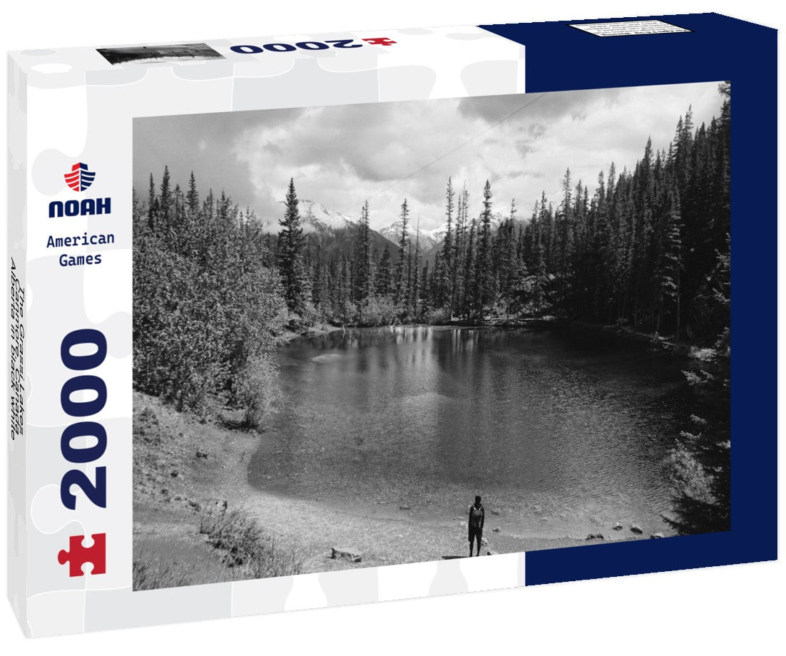 Noah Jigsaw Puzzle The Grassi Lakes, Canmore, Canada, Alberta in black white 2000 pieces
