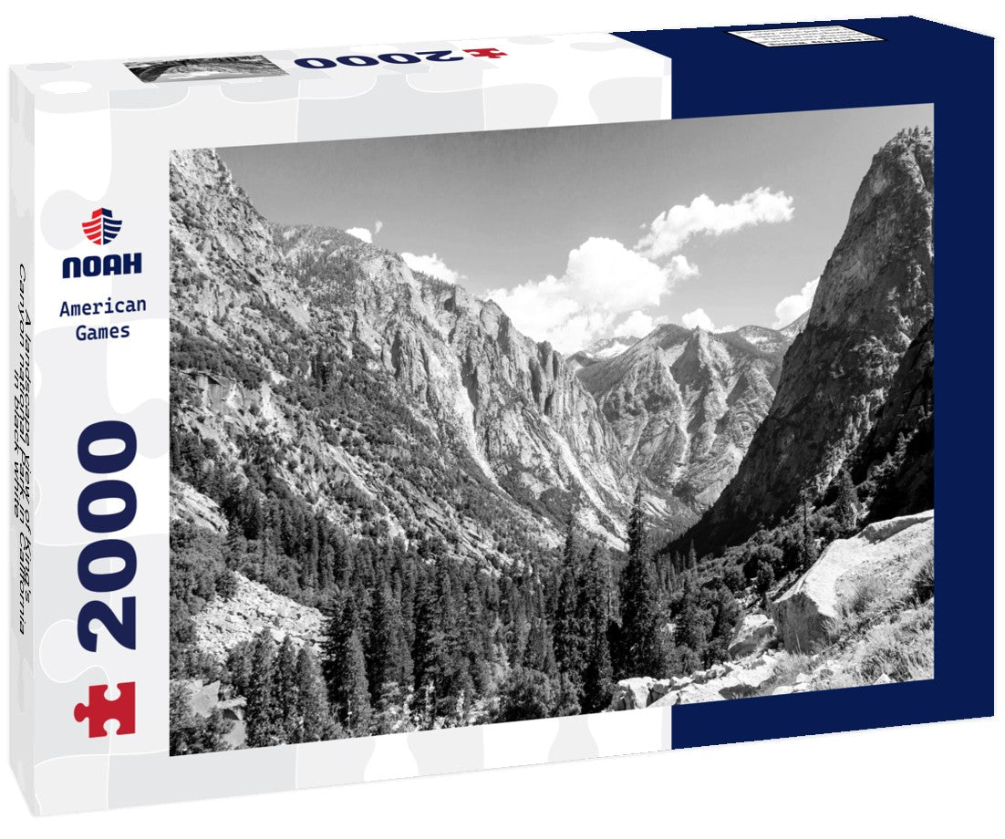 Noah Jigsaw Puzzle A landscape view of King's Canyon national Park in California in black white 2000 pieces