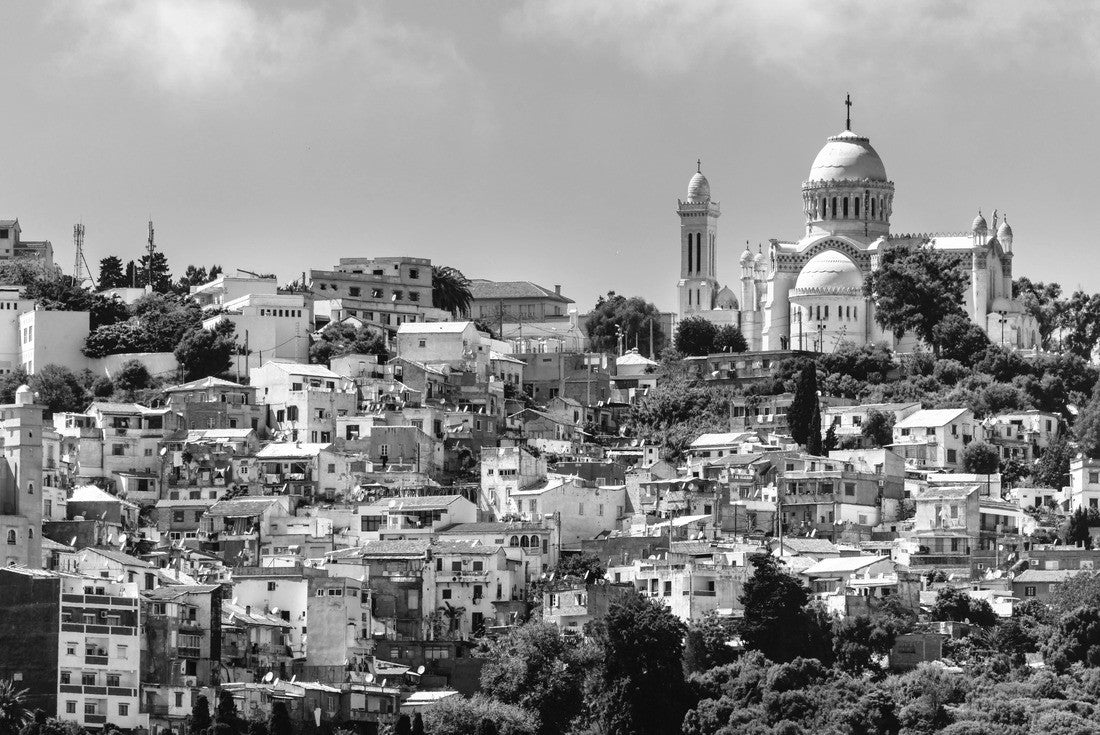 Notre Dame d'Afrique, a Roman Catholic basilica in Algiers, the capital of Algeria 2000pc PuzzleBlack and White