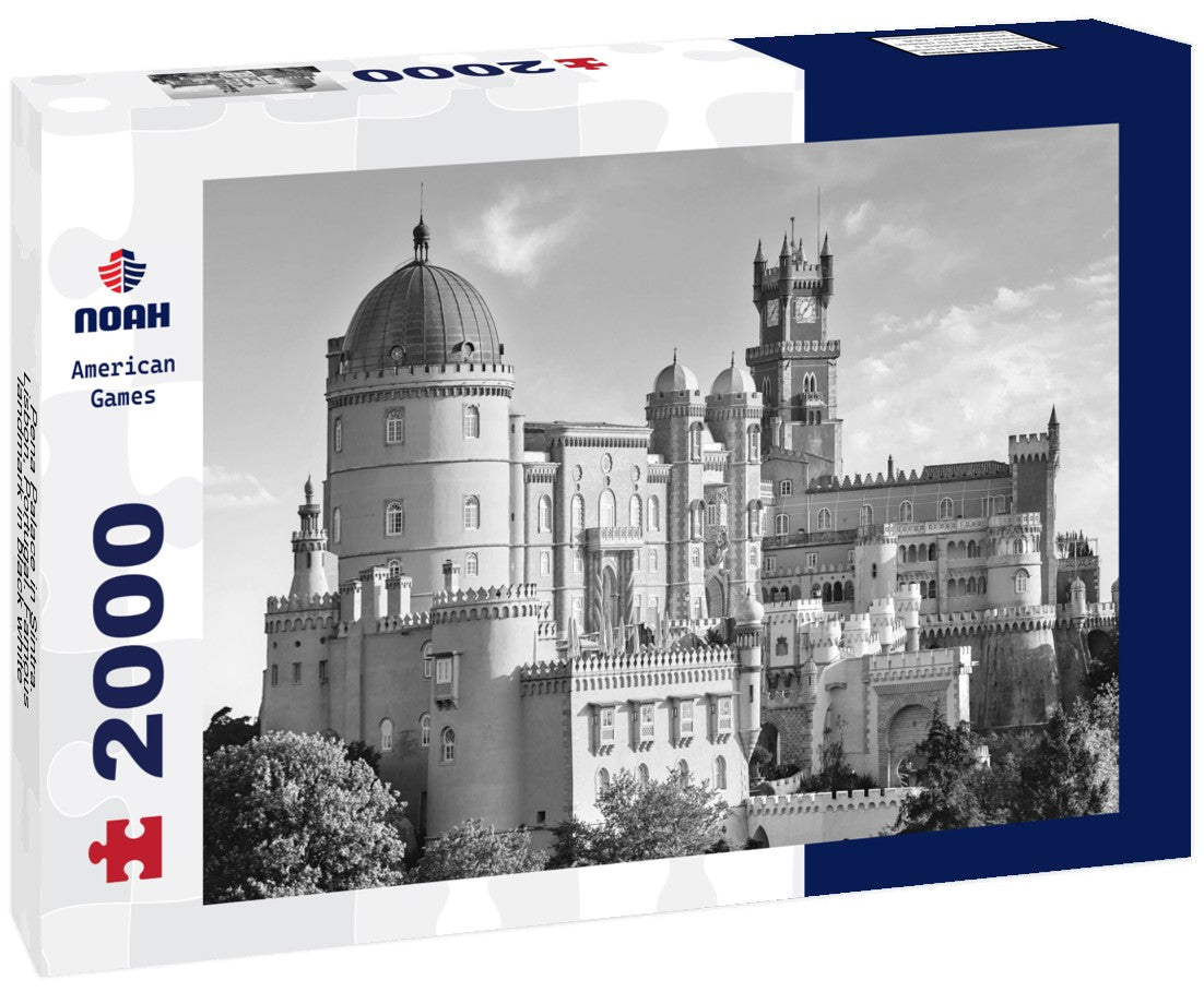 Pena Palace in Sintra. Lisbon, Portugal. Famous landmark 2000pc PuzzleBlack and White