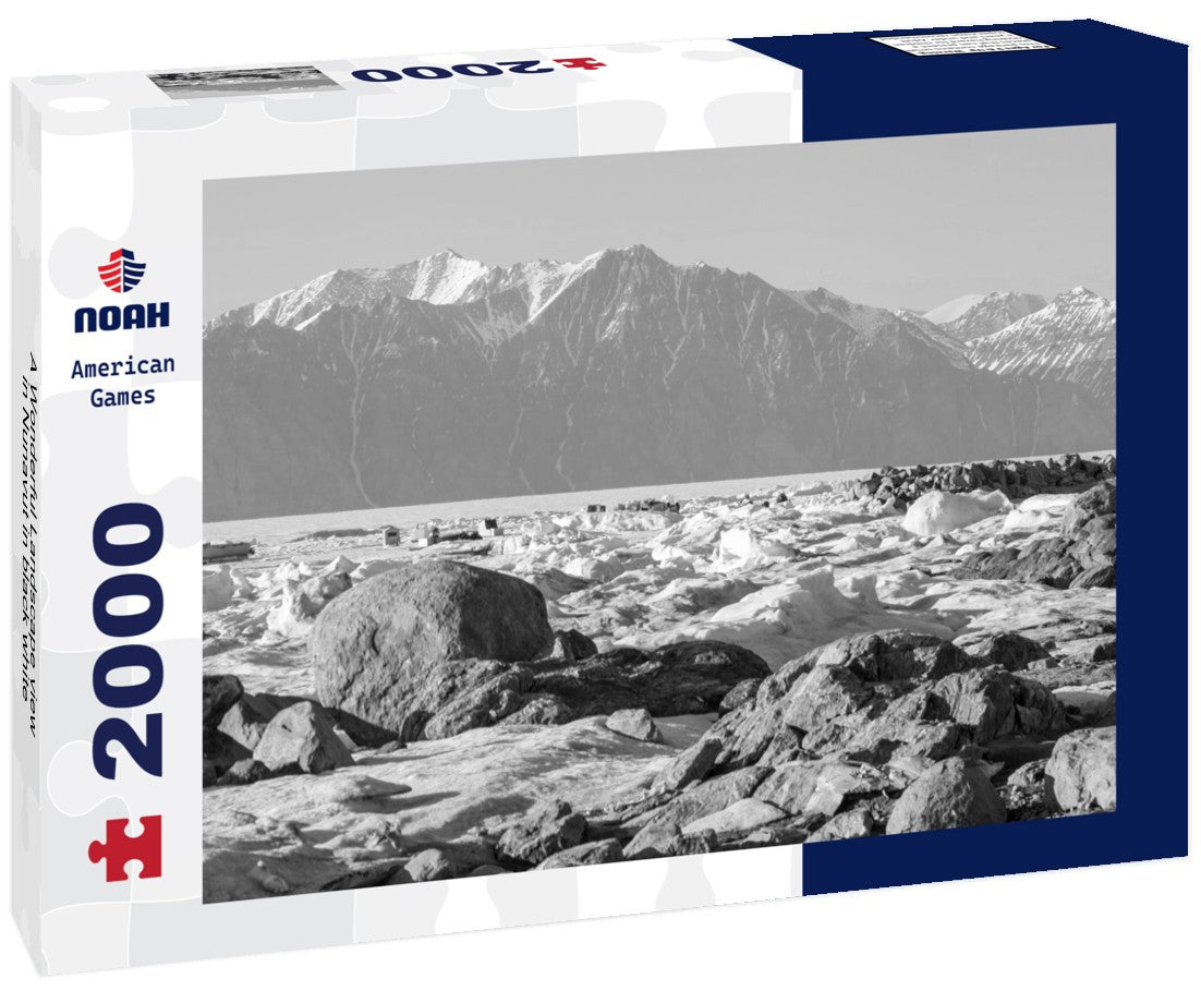 Noah Jigsaw Puzzle A Wonderful Landscape view in Nunavut in black white 2000 pieces