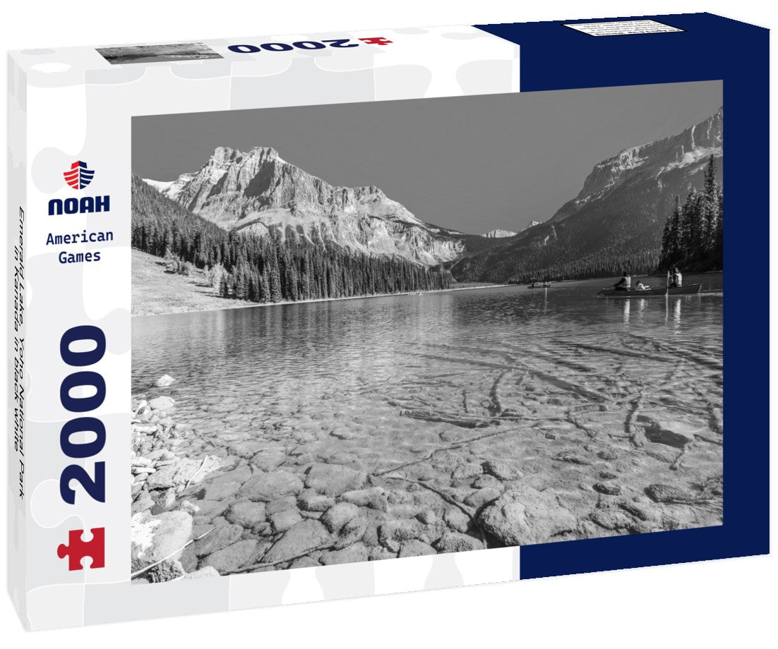 Noah Jigsaw Puzzle Emerald Lake, Yoho National Park in Kanada in black white 2000 pieces