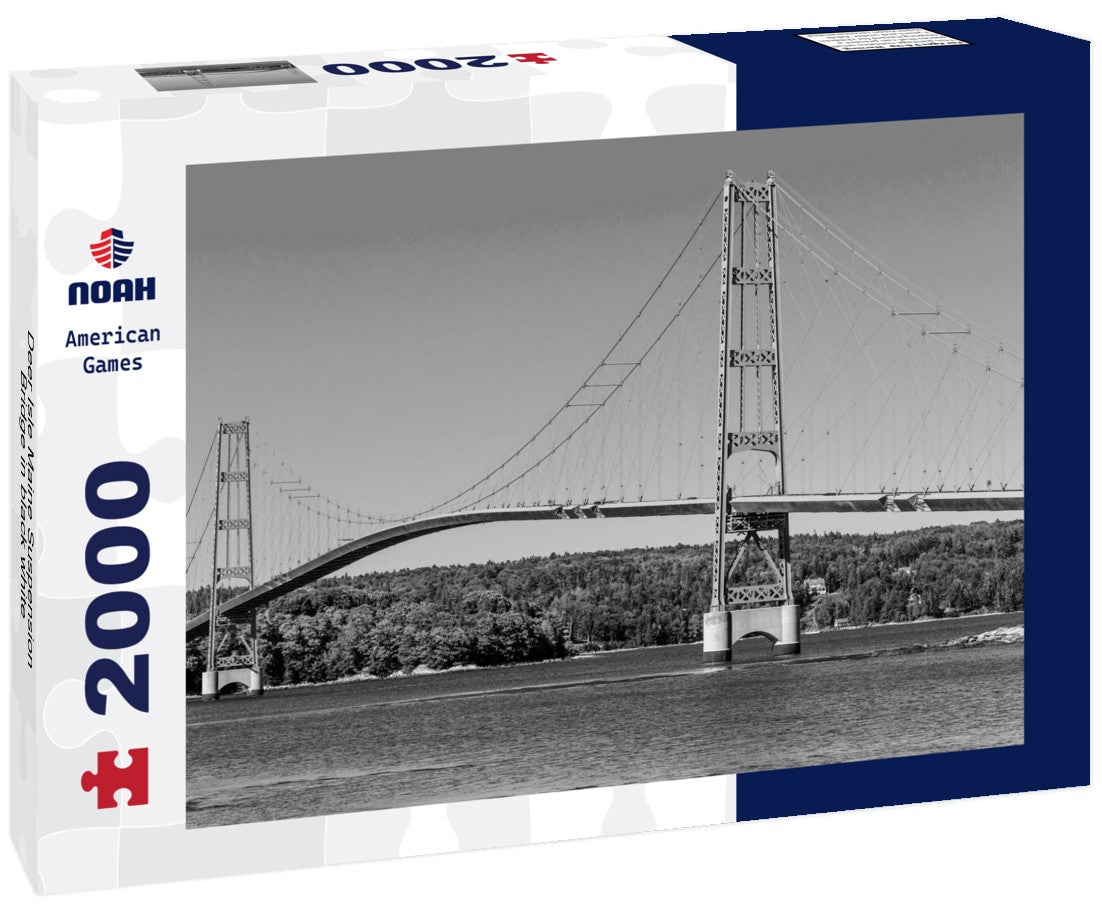 Deer Isle Maine Suspension Bridge 2000pc PuzzleBlack and White