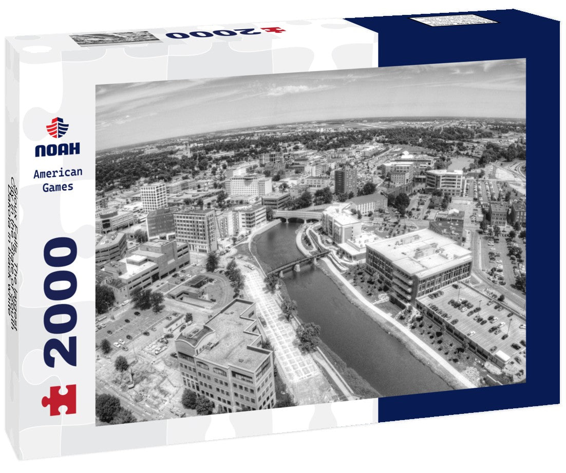 Sioux Falls, The largest City in the State of South Dakota 2000pc PuzzleBlack and White