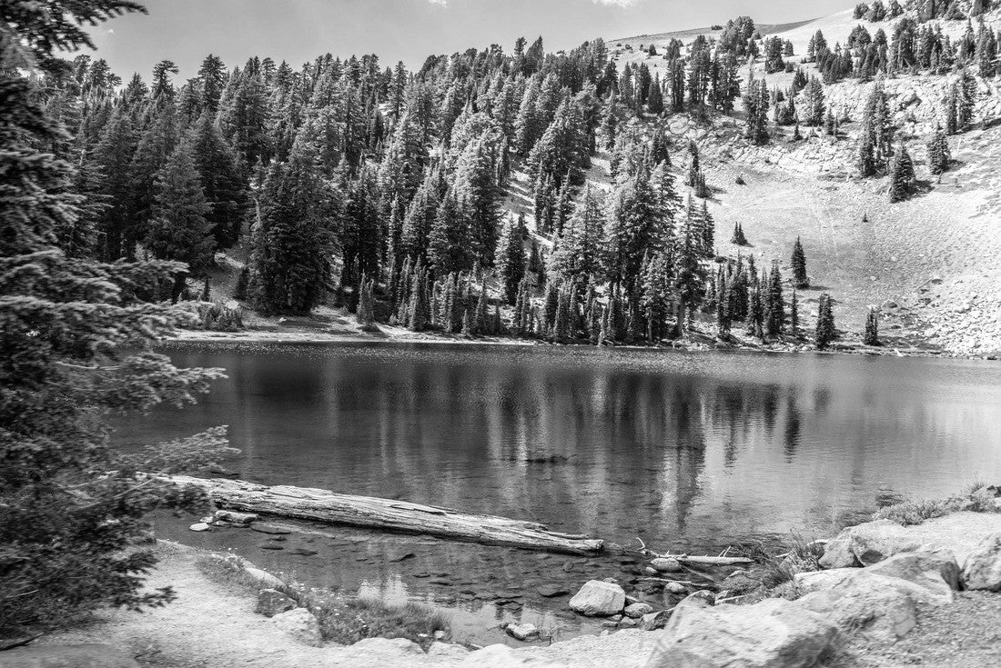Noah Jigsaw Puzzle Emerald Lake located in Lassen Volcanic National Park in black white 2000 pieces