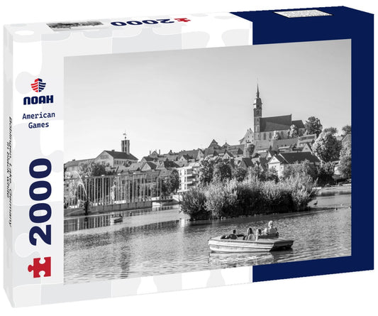Noah Jigsaw Puzzle Böblingen, Lake, Germany in black white 2000 pieces