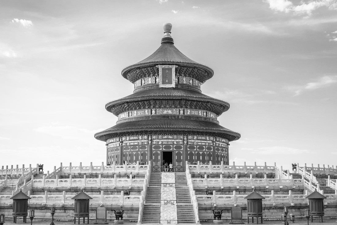 Noah Jigsaw Puzzle Beijing, China at the historic Temple of Heaven in black white 2000 pieces